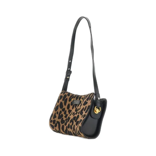 Gianni Chiarini Logo Patch Leopard Printed Shoulder Bag