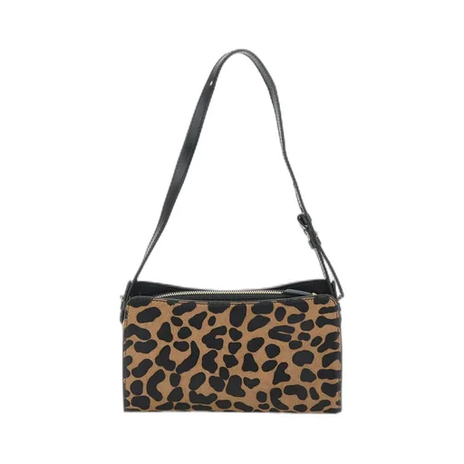Gianni Chiarini Logo Patch Leopard Printed Shoulder Bag