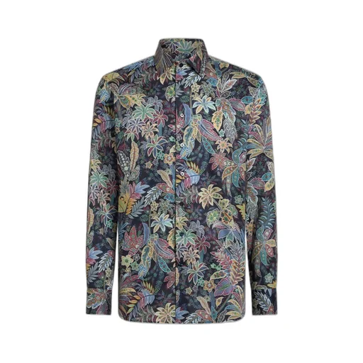Botanical-Print Cotton Shirt