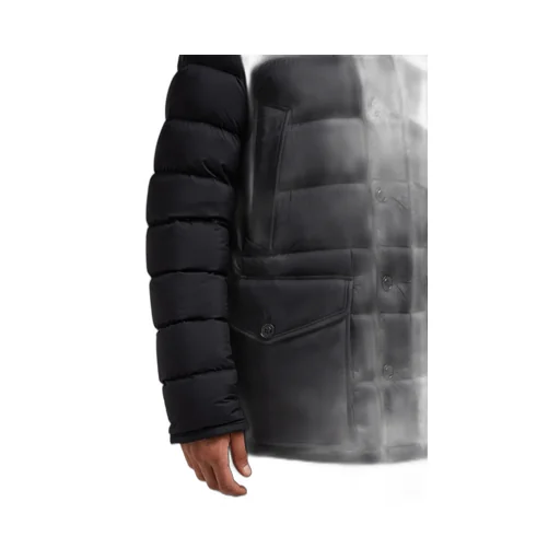 Clunye Hooded Mid-Length Down Jacket