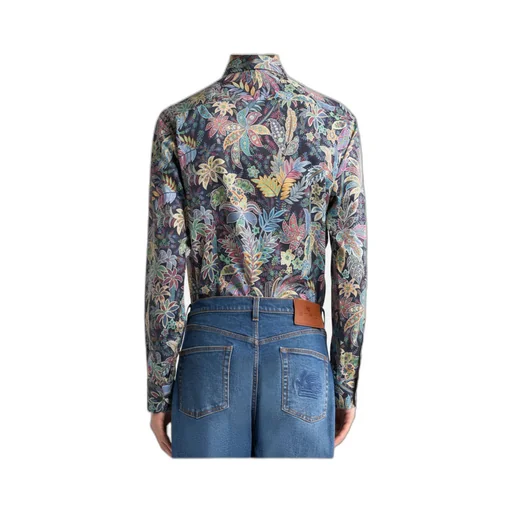 Botanical-Print Cotton Shirt