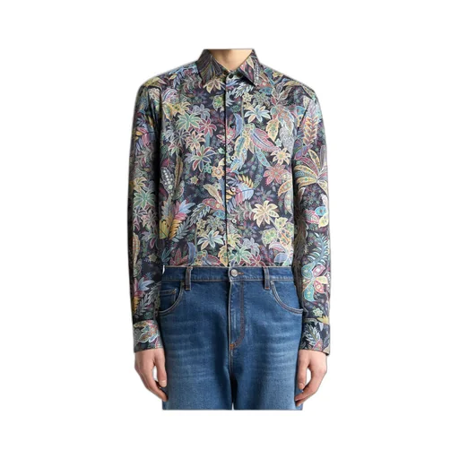 Botanical-Print Cotton Shirt