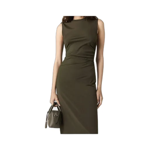 Stella Mccartney Sleeveless Crewneck Twist Mesh Midi Dress