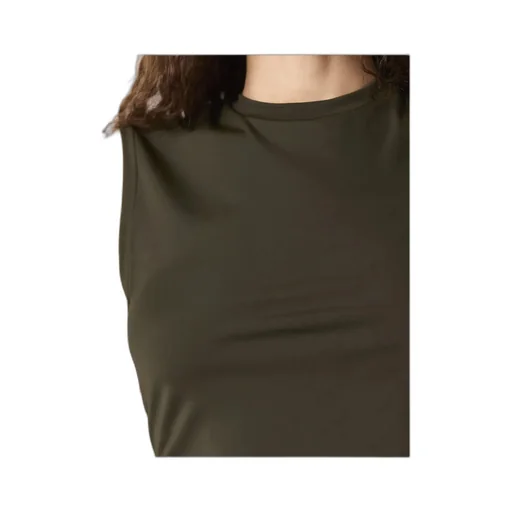 Stella Mccartney Sleeveless Crewneck Twist Mesh Midi Dress