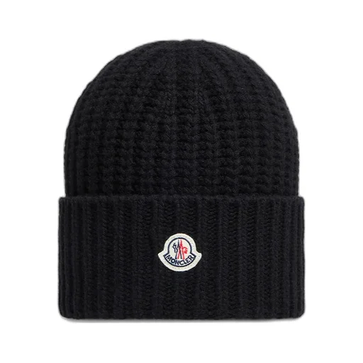 Ribbed Logo Beanie Hat