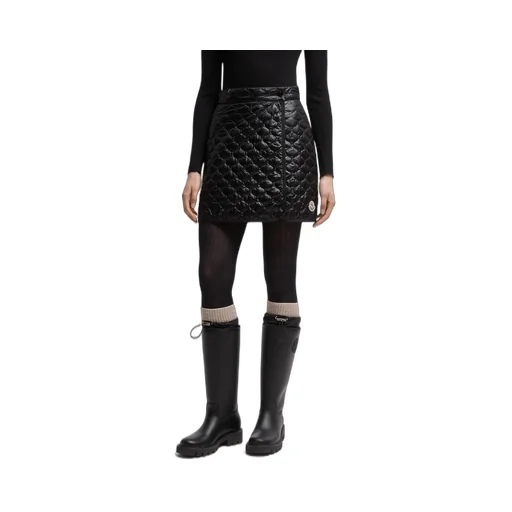 Square-Quilted Padded Mini Skirt