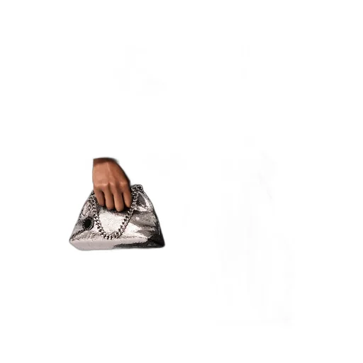 Falabella Cracked Metallic Drawstring Crossbody Bag
