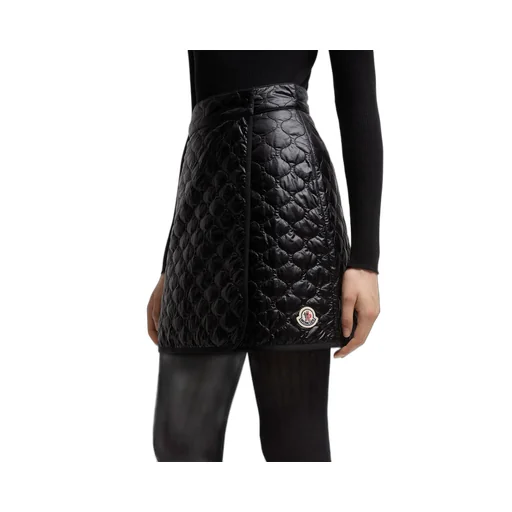 Square-Quilted Padded Mini Skirt