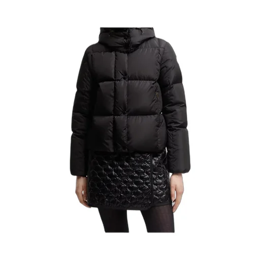 Castelnou Square-Quilted Hooded Short Down Jacket