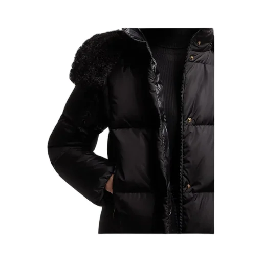 Castelnou Square-Quilted Hooded Short Down Jacket