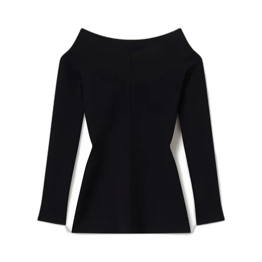 Stella Mccartney Straight-Neck Long-Sleeve Top