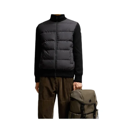 Moncler High Neck Zip-Up Padded Cardigan