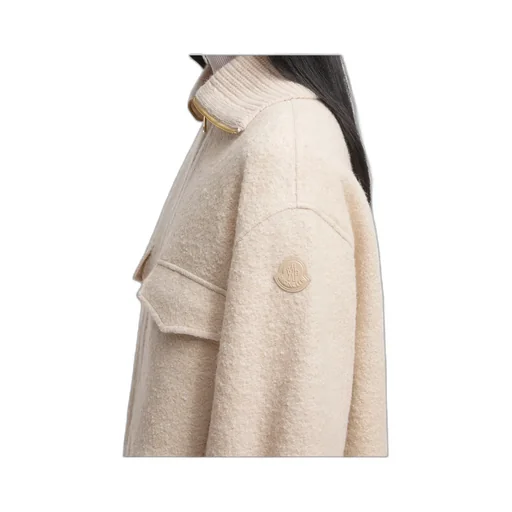Moncler Logo Patch Zip-Up Shirt