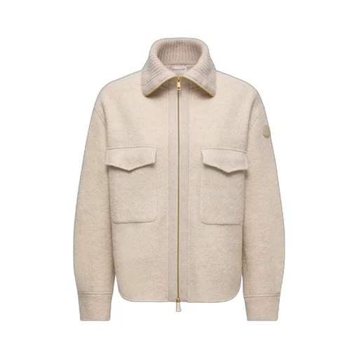 Moncler Logo Patch Zip-Up Shirt