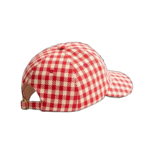 Valentino	Logo Embroidered Checked Baseball Cap