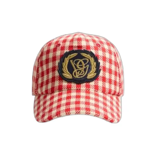 Valentino	Logo Embroidered Checked Baseball Cap