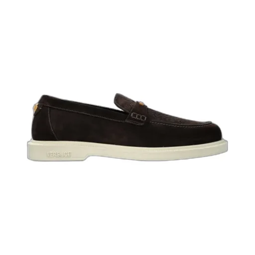 Versace Round-Toe Slip-On Loafers