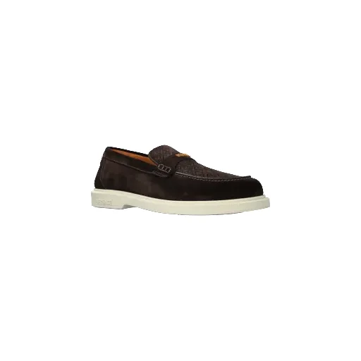 Versace Round-Toe Slip-On Loafers