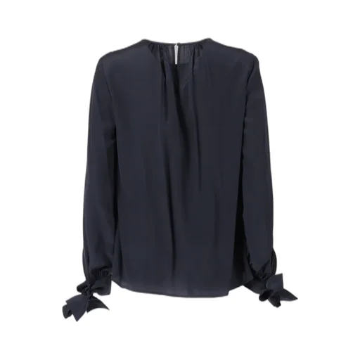 Max Mara Studio Long-Sleeved Crewneck Blouse