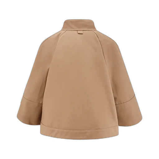 Cropped Water-Repellent Gabardine Cloak