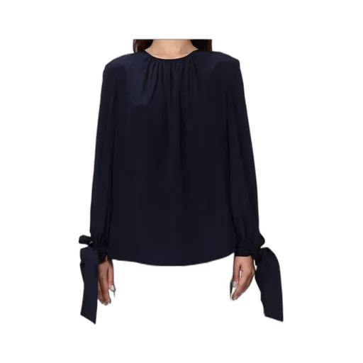 Max Mara Studio Long-Sleeved Crewneck Blouse