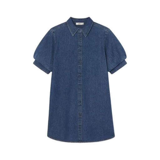 Short-Sleeved Denim Dress