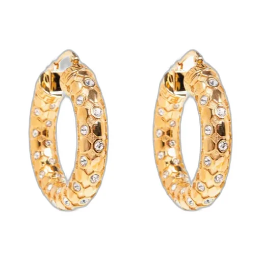 Versace Greca-Engraved Embellished Earrings