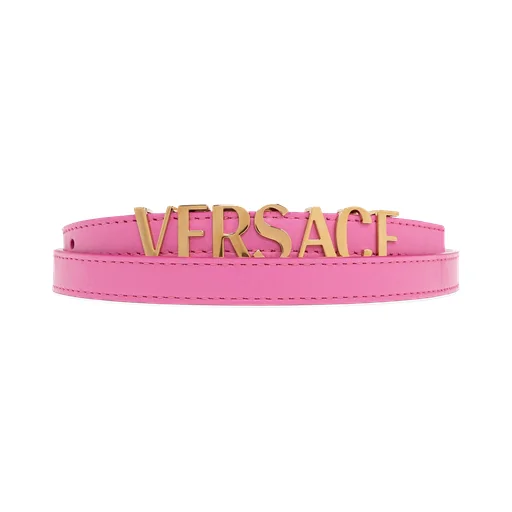 Versace Logo-Lettering Buckle Belt