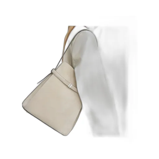 Belted Suede Bucket Bag