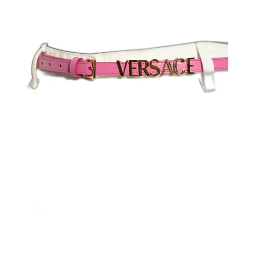 Versace Logo-Lettering Buckle Belt