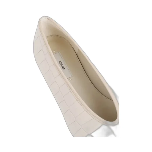 Crocodile-Embossed Ballet Flats