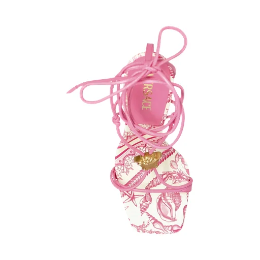 Versace Square-Toe Heeled Sandals