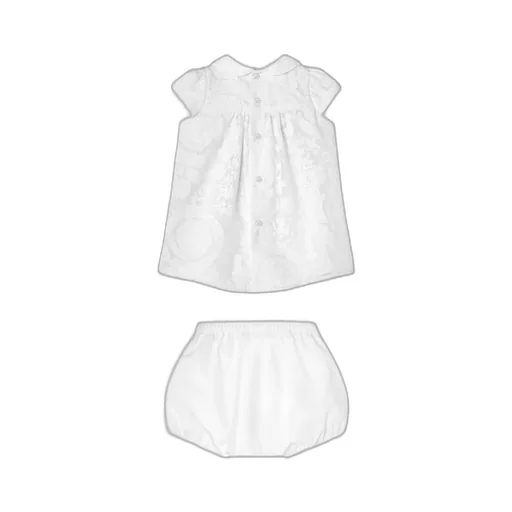 Versace Kids Floral Motif Ruffled Dress