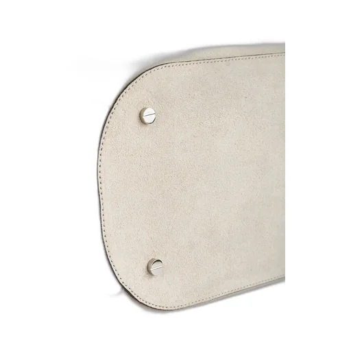 Belted Suede Bucket Bag