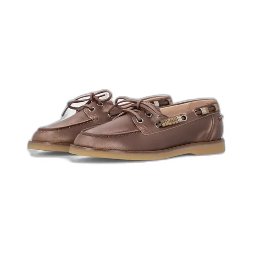 Logo-Lettering Lace-Up Loafers