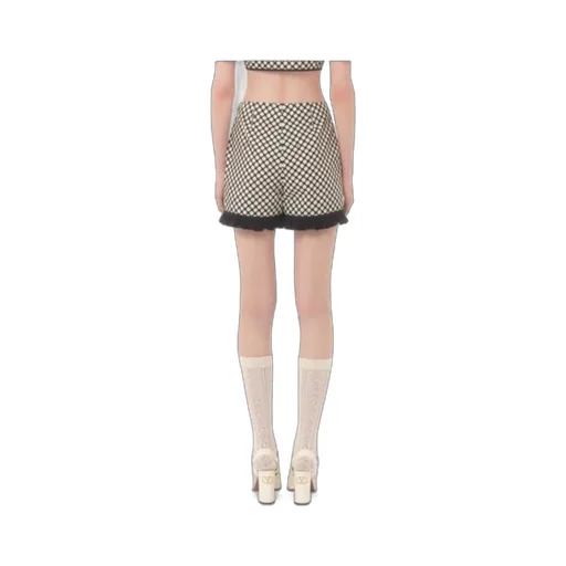 Polka Dots Print Poplin Shorts