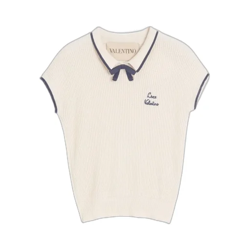 Valentino	Bow Detailed Short-Sleeved Jumper