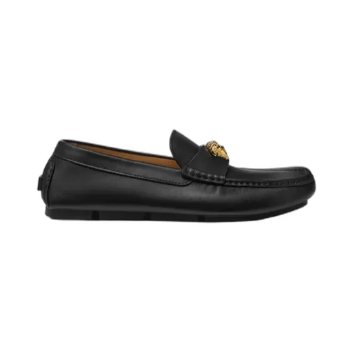 Versace Medusa-Head Ruched Loafers