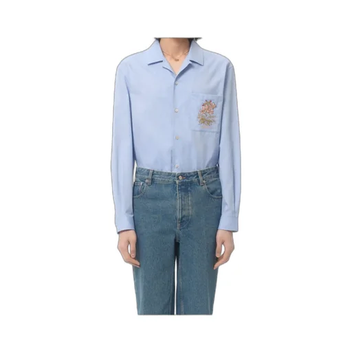 Valentino	Floral Embroidered Button-Up Shirt