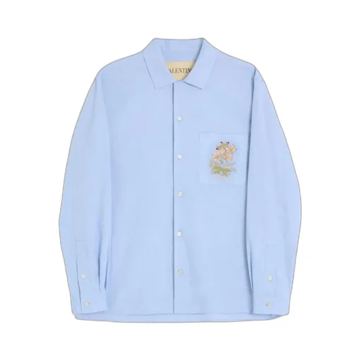 Valentino	Floral Embroidered Button-Up Shirt