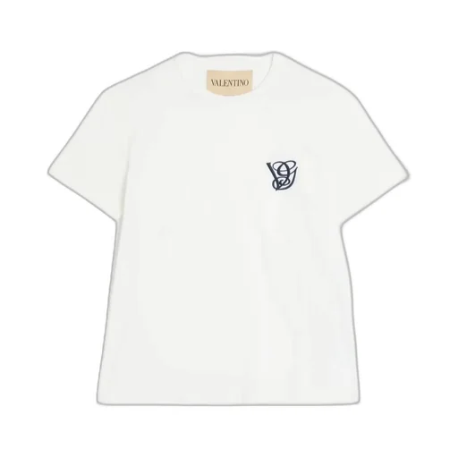 Valentino Vg Logo Embroidered Crewneck T-Shirt