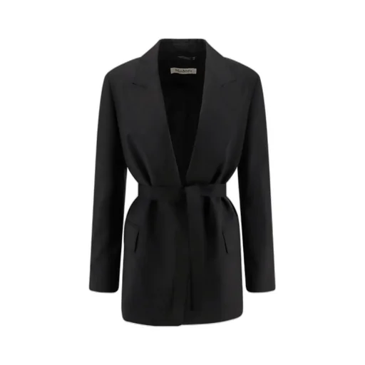 Belted Woollen Cloth Blazer