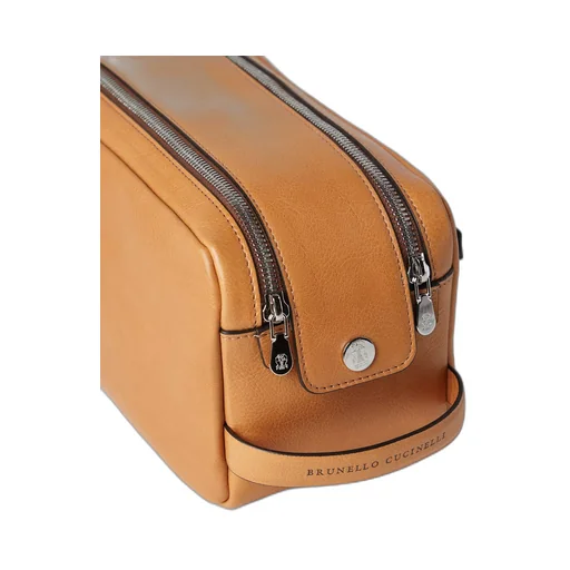 Brunello Cucinelli Double Zipper Beauty Case