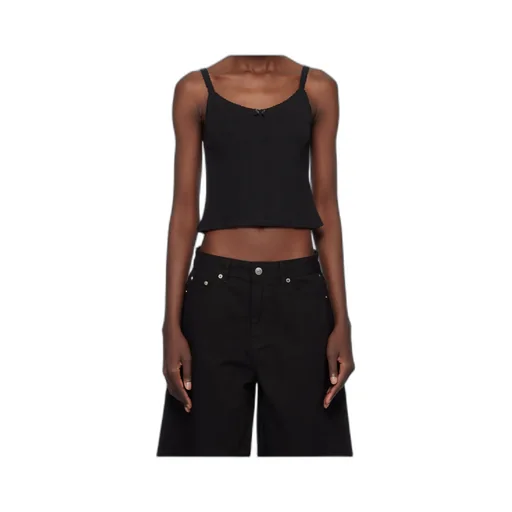 Black Pointelle Sleeveless Camisole