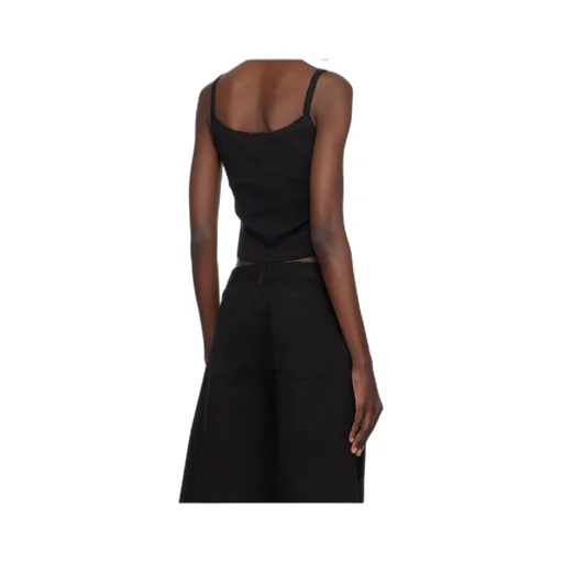 Black Pointelle Sleeveless Camisole