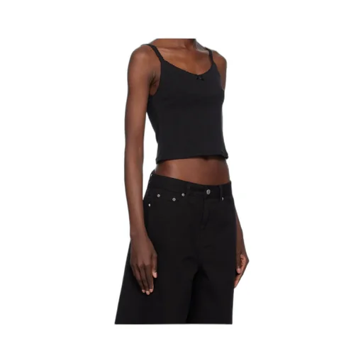 Black Pointelle Sleeveless Camisole