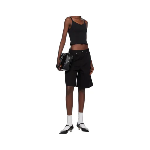 Black Pointelle Sleeveless Camisole