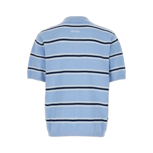 Dunst Striped Polo Shirt With Ribbed Edges