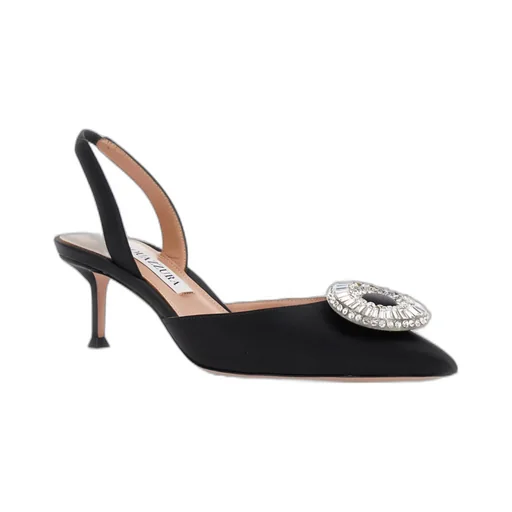 Aquazzura Embellished Hoop Slingback Pumps