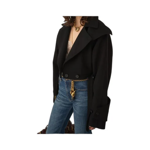 Chlo Double-Face Cropped Coat